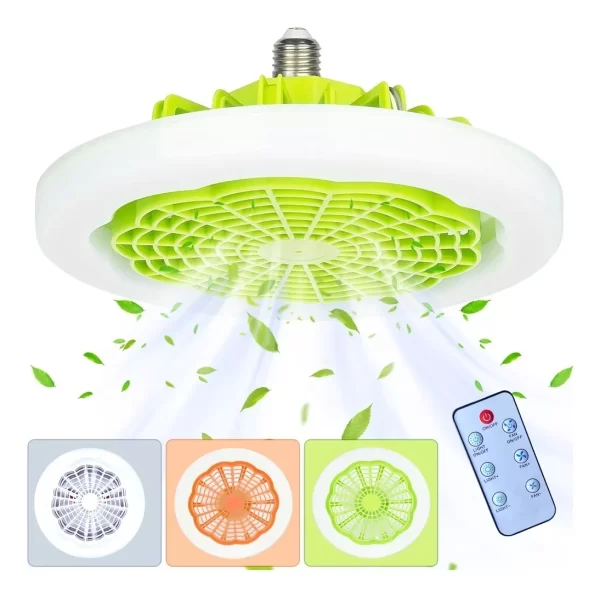 Ventilador De Teto Com Led Lâmpada Novo Com Controle Remoto - Image 2