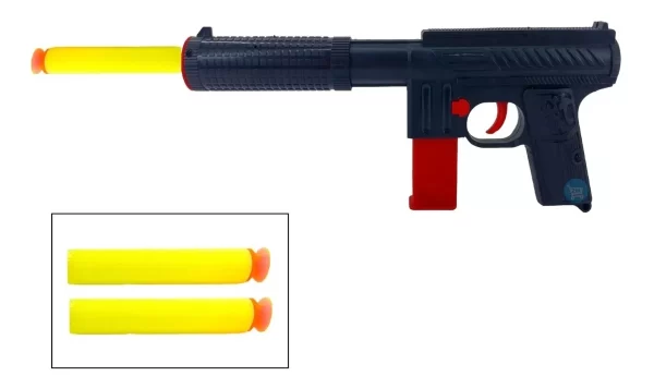 Pistola Pressão 2 Em 1 Dardo Munição Borracha Atirador Pente - Image 3