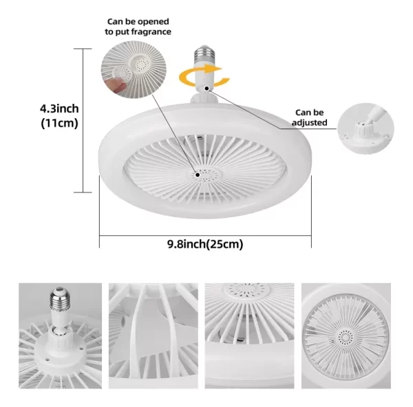 Ventilador De Teto Com Led Lâmpada Novo Com Controle Remoto - Image 5