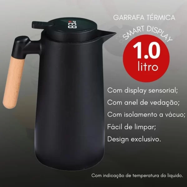 Garrafa Térmica com Termômetro Digital 1L