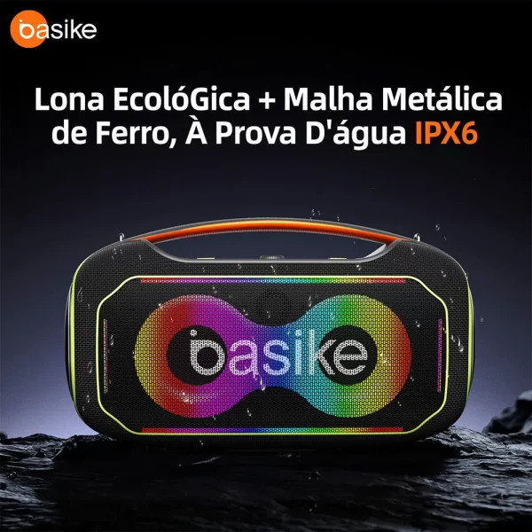 Caixa de Som - Ba Rad 122 - 300W - Com Bluetooth - A Prova D'água - Basike - Imagem 6