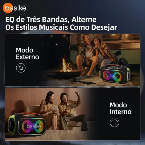Caixa de Som - Ba Rad 122 - 300W - Com Bluetooth - A Prova D'água - Basike - Imagem 5