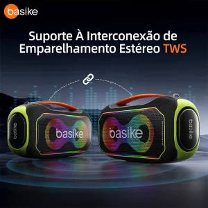 Caixa de Som - Ba Rad 122 - 300W - Com Bluetooth - A Prova D'água - Basike