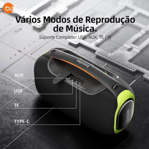 Caixa de Som - Ba Rad 122 - 300W - Com Bluetooth - A Prova D'água - Basike - Imagem 4