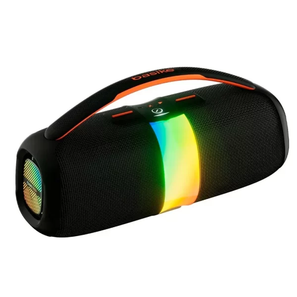 Caixa de Som Portátil Basike, Bluetooth 5.3, 60W, Subwoofer com RGB, Proteção IPX6, Preto - Ba-RAD124 - Imagem 4